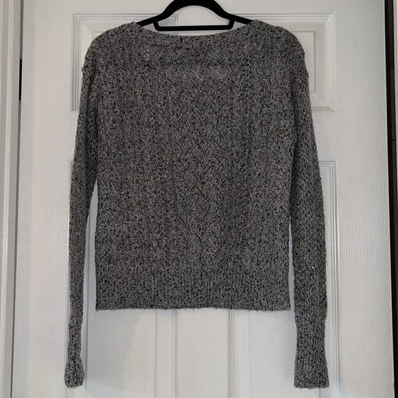 Armani Exchange Gray with silver knitted sweater size small petite - Picture 7 of 10